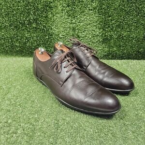 Harrys Of London Dexter Dark Brown Leather Vibrom Sole Shoes US 12 EU 45